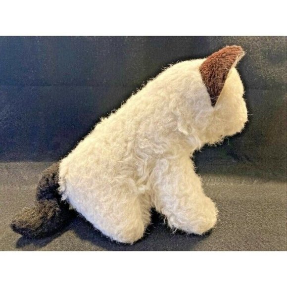 Vintage 1983 AVANTI Himalayan Cat Plush 10” Blonde, Blue Eyes, Brown Tail & Ears - Picture 5 of 12